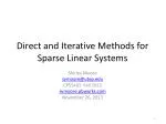 Direct and Iterative Methods for Sparse Linear Systems - slide 1