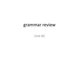 grammar review