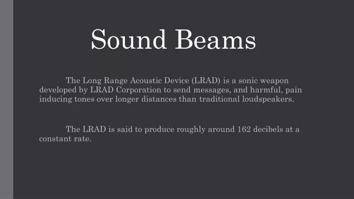 sound beams