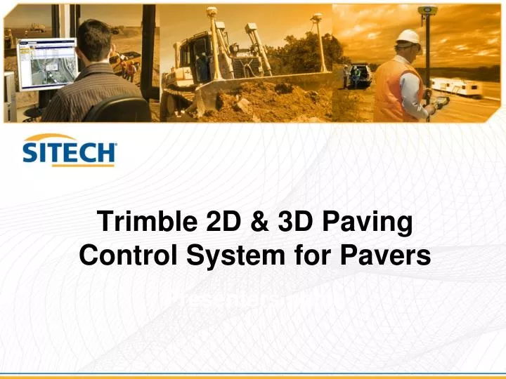 trimble 2d 3d paving control system for pavers
