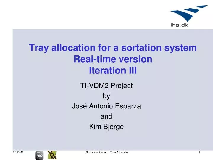 tray allocation for a sortation system real time version iteration iii