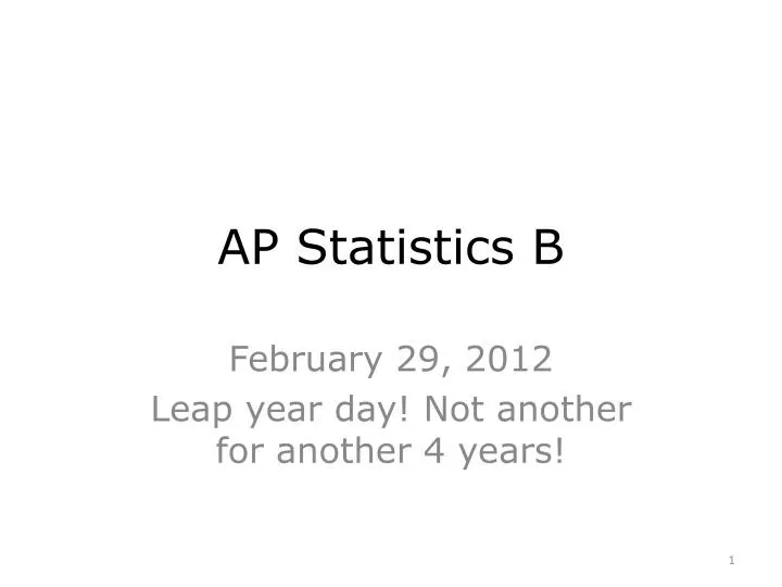 ap statistics b