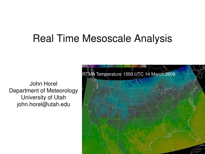 real time mesoscale analysis