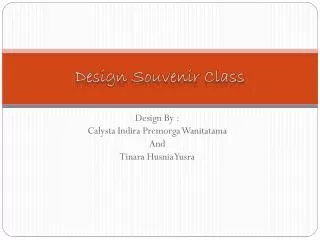 Design Souvenir Class