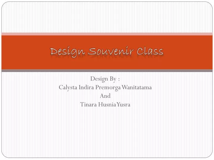 design souvenir class