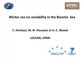 Winter sea ice variability in the Barents Sea
