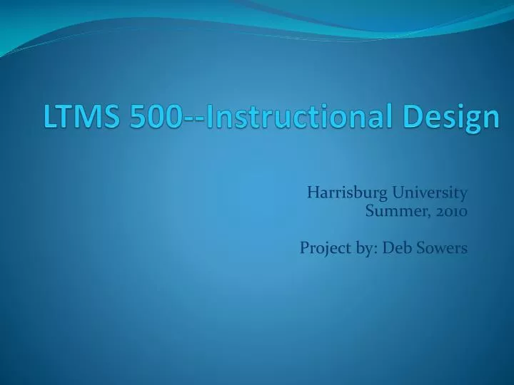 ltms 500 instructional design