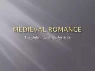 medieval romance