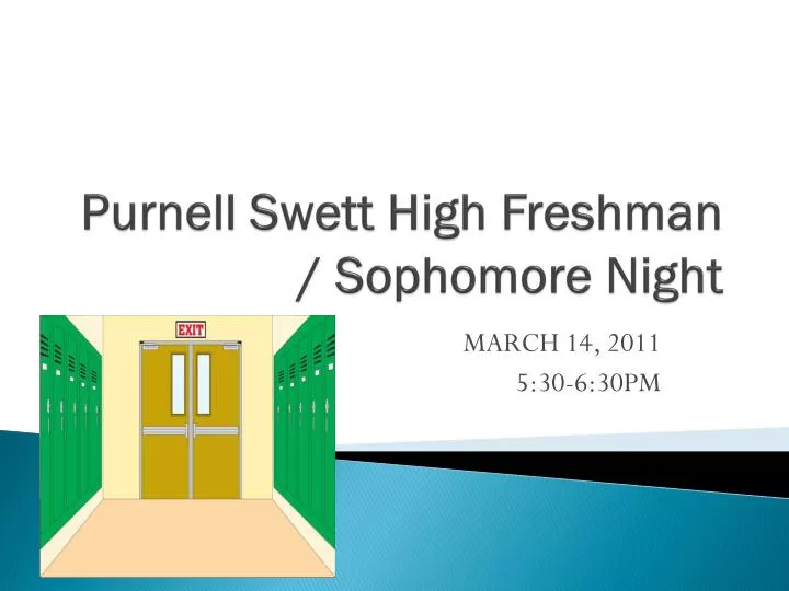 purnell swett high freshman sophomore night