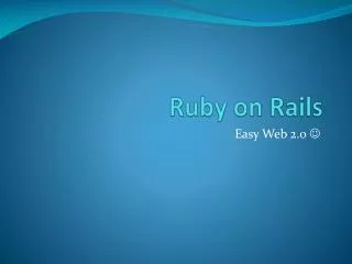 Ruby on Rails