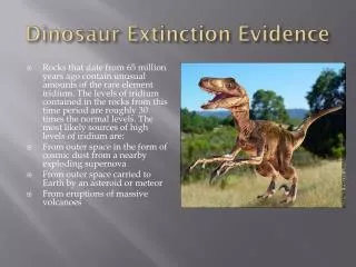 Dinosaur Extinction Evidence