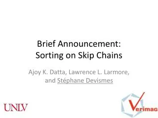 Brief Announcement: Sorting on Skip Chains