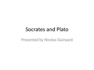 Socrates and Plato