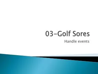 03-Golf Sores