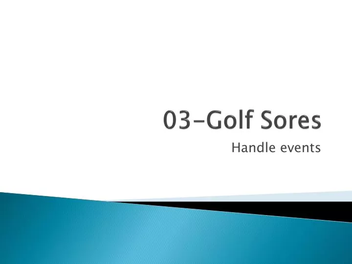 03 golf sores
