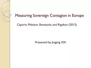 Measuring Sovereign Contagion in Europe