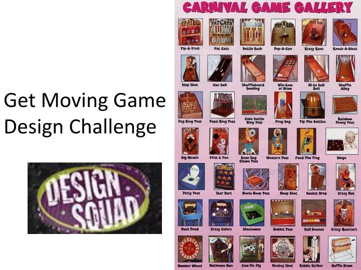 get moving game design challenge