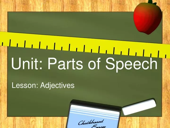 unit parts of speech