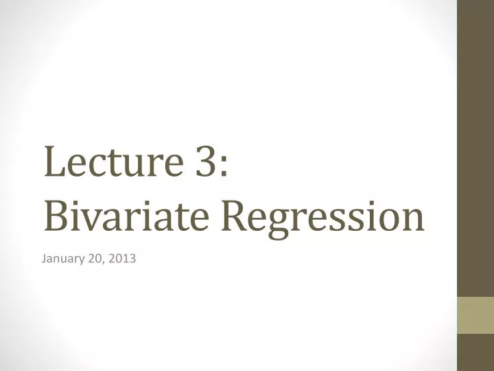 lecture 3 bivariate regression