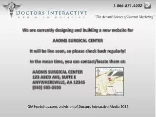 We are currently designing and building a new website for AAOMS SURGICAL CENTER