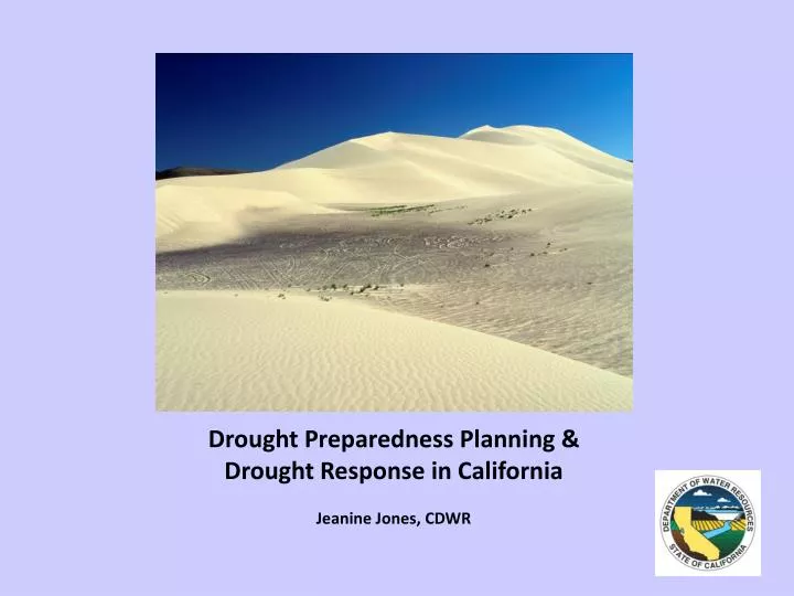 drought preparedness planning drought response in california