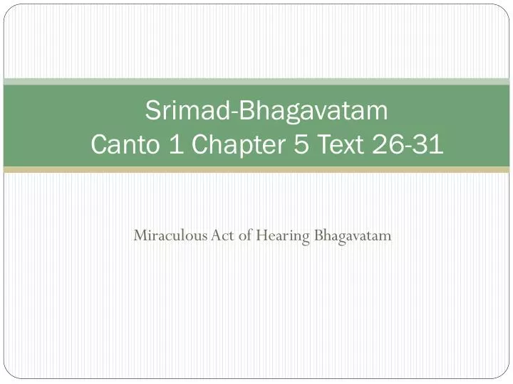 srimad bhagavatam canto 1 chapter 5 text 26 31