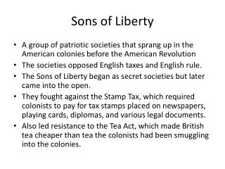sons of liberty