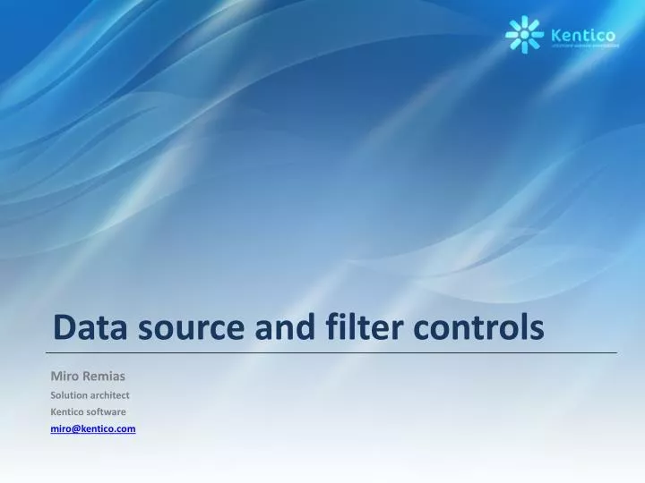 data source and filter controls