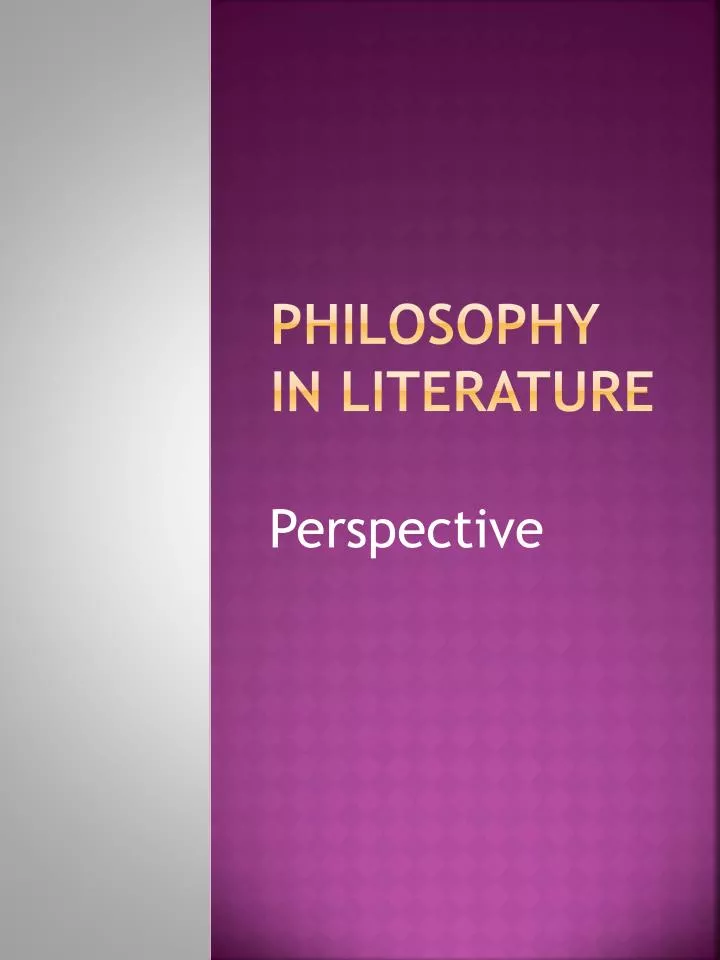 philosophy in literature