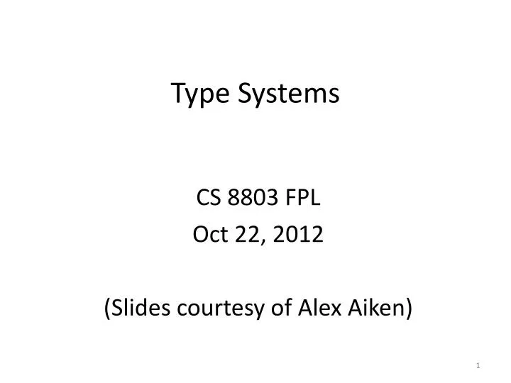 type systems