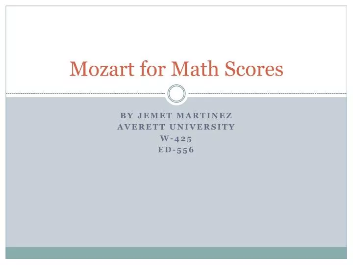 mozart for math scores