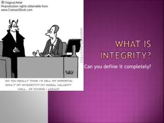 What is Integrity?