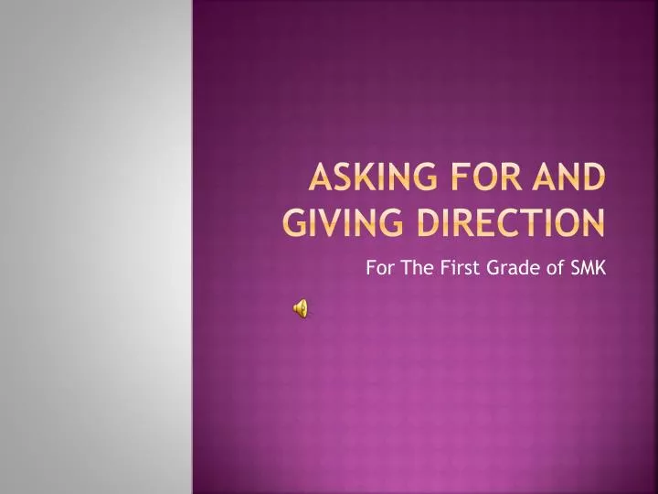 asking for and giving direction