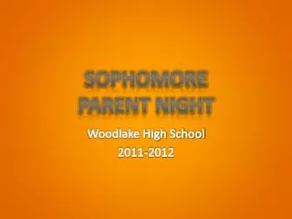 Sophomore Parent Night