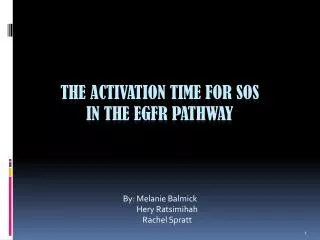 The activation time for sos in the egfr pathway