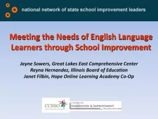 Meeting the Needs of English Language Learners through School Improvement