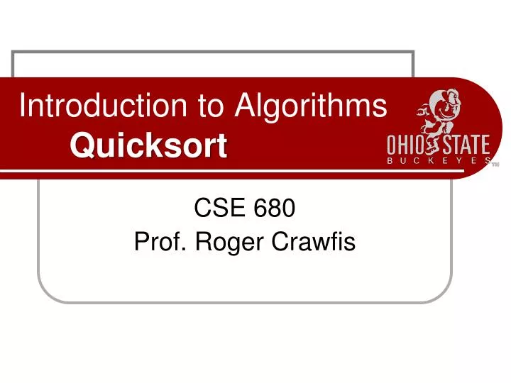 introduction to algorithms quicksort