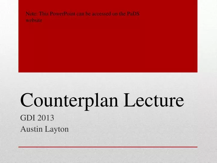 counterplan lecture