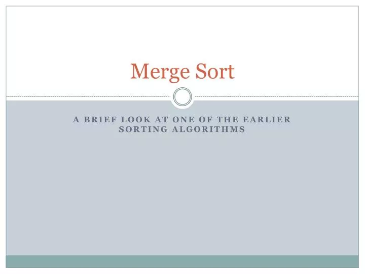 merge sort