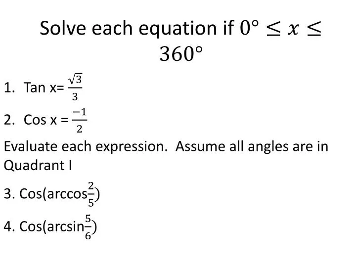 solve each equation if