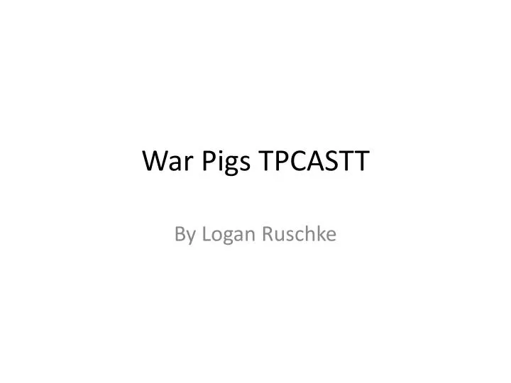 war pigs tpcastt