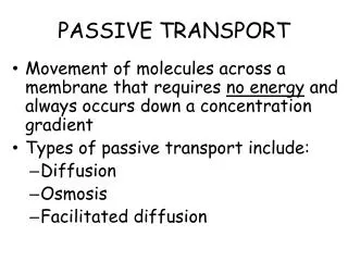 passive transport