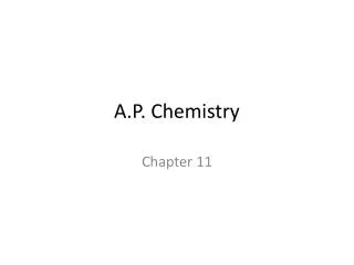 A.P. Chemistry
