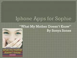 Iphone Apps for Sophie