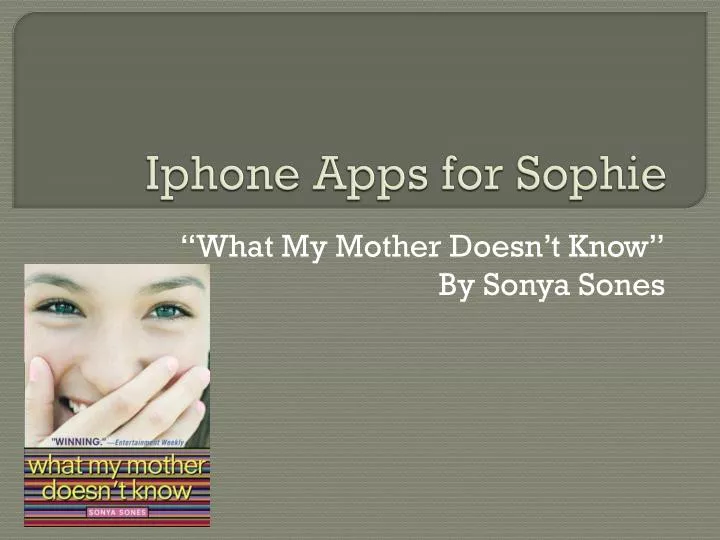 iphone apps for sophie