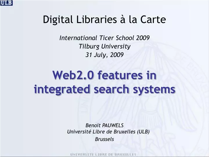 web2 0 features in integrated search systems