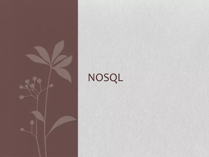 nosql