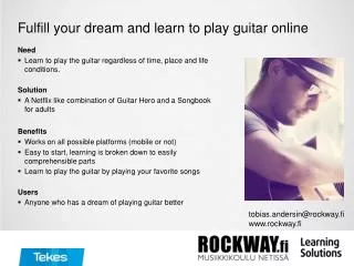 Fulfill your dream and learn to play guitar online