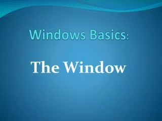 Windows Basics :