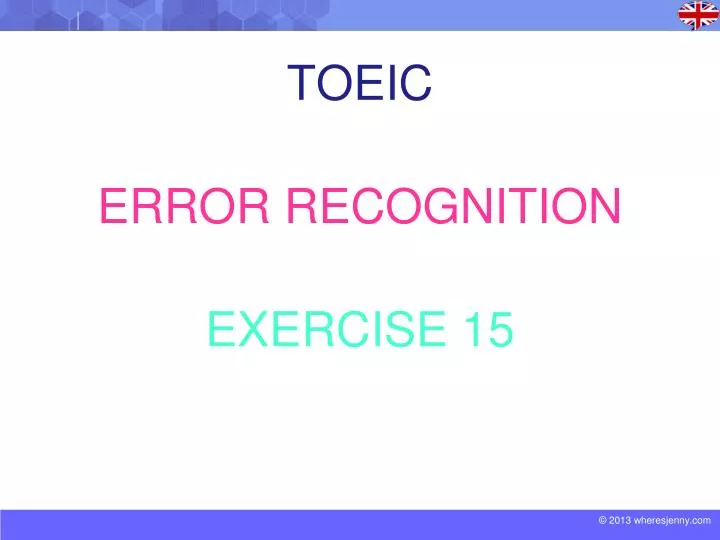 toeic error recognition exercise 15